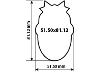 Наклейка фигурная 51.50х81.12 мм