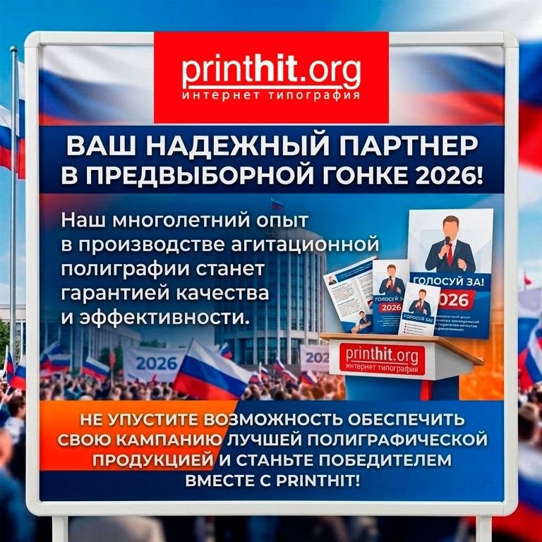​Онлайн-типография Printhit - ваш надежный партнер в предвыборной гонке 2026!